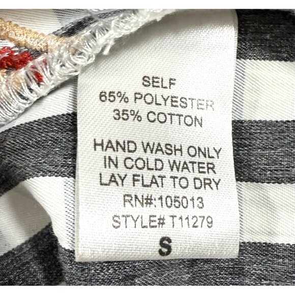 Savanna Jane Embroidered Gingham Blouse S NWT Boho Western Aztec Soft Geometric - Picture 13 of 14
